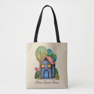 Wasserfarbe Niedliche Zuhause Sweet Zuhause Art