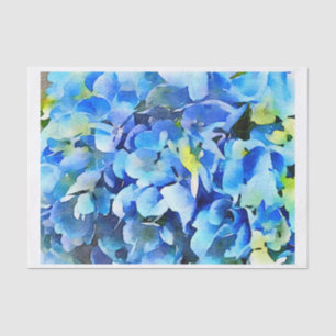 Wasserfarbe Nikko Blauer Hydrangea Seidenpapier