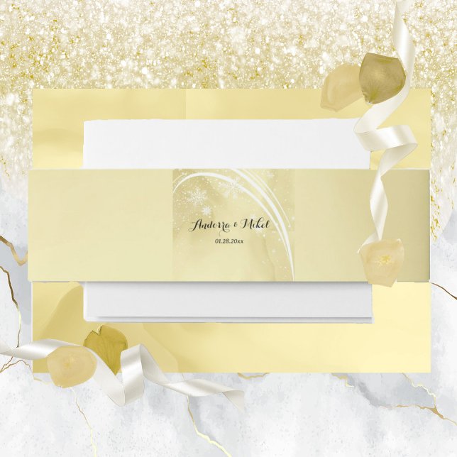 Wasserfarbe Noelle Hochzeit Einladung Bauch Band (Von Creator hochgeladen)