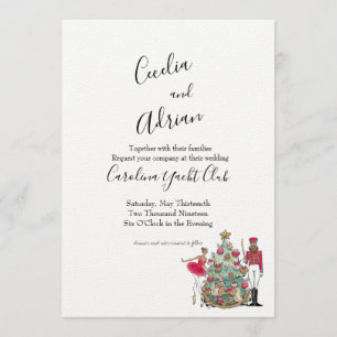 Wasserfarbe Nutcracker Ballett Tänzer Einladung