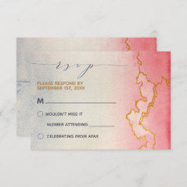 Wasserfarbe Ombre Gold Marmor | UAWG | Einladung