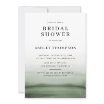 Wasserfarbe Ombre Green Modernes Brautparty