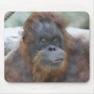 Wasserfarbe Orang Mousepad