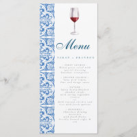 Wasserfarbe Orange Blaue Fliesen Mittelmeer Wein