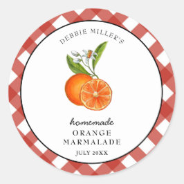 Wasserfarbe Orange Marmalade Jam Runder Aufkleber