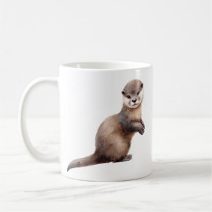 Wasserfarbe Otter Kaffeetasse