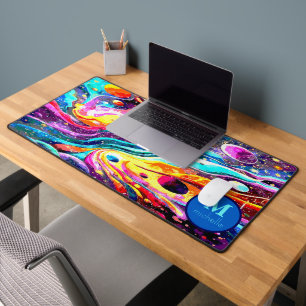 WASSERFARBE OUTER SPACE MONOGRAMM DESIGN SCHREIBTISCHUNTERLAGE