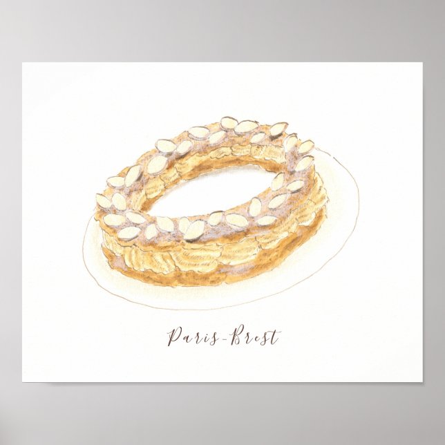 Wasserfarbe Paris-Brest Poster (Vorne)