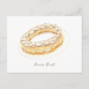 Wasserfarbe Paris-Brest Postkarte