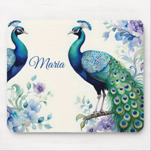 Wasserfarbe Peacock Mousepad