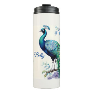 Wasserfarbe Peacock Thermosbecher