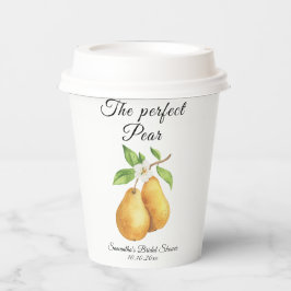 Wasserfarbe Perfektes Pear Floral Brautparty Pappbecher