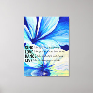 Wasserfarbe Persische Blaue Lilien Petals Musterku Leinwanddruck