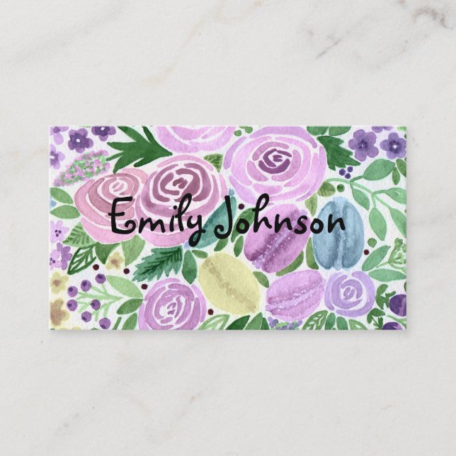 Wasserfarbe, persönliche Karte (Vorderseite)