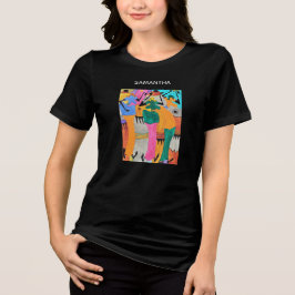Wasserfarbe, Phantastische Feier Joy Dance t-Shirt Tri-Blend Shirt