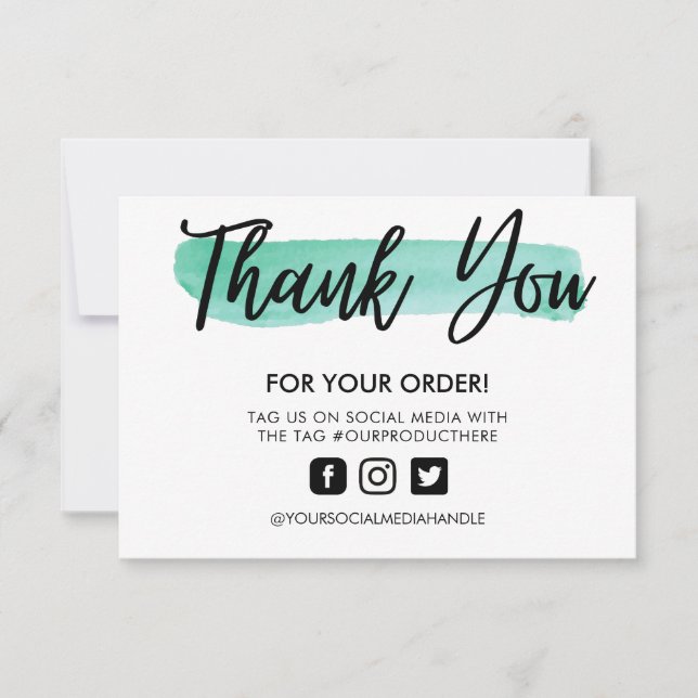 Wasserfarbe Pinselstrich Danke Medieneintrag (Vorderseite)