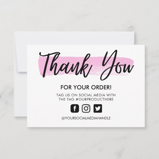 Wasserfarbe Pinselstrich Danke Medieneintrag (Vorderseite)