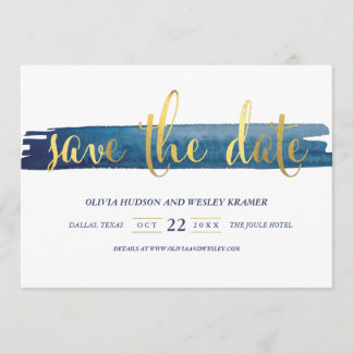 Wasserfarbe Pinselstrich Imitate Save the Date