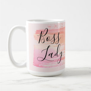 Wasserfarbe Pinselstriche Boss Lady  Kaffeetasse