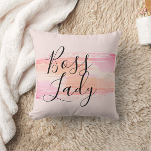 Wasserfarbe Pinselstriche Boss Lady Kissen