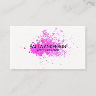 Wasserfarbe Platsch Visitenkarte