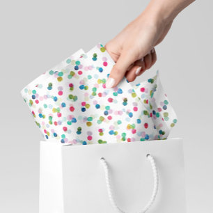 Wasserfarbe Polka Dot Poms Seidenpapier