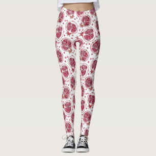 Wasserfarbe Pomegranat und Farbmuster Leggings