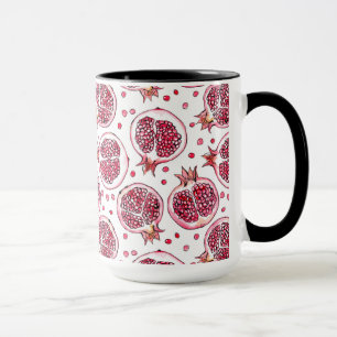 Wasserfarbe Pomegranat und Farbmuster Tasse