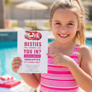 Wasserfarbe-Poolparty-Besten-Einladung Einladung
