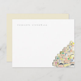 Wasserfarbe Positano Italien Persönliche Karte