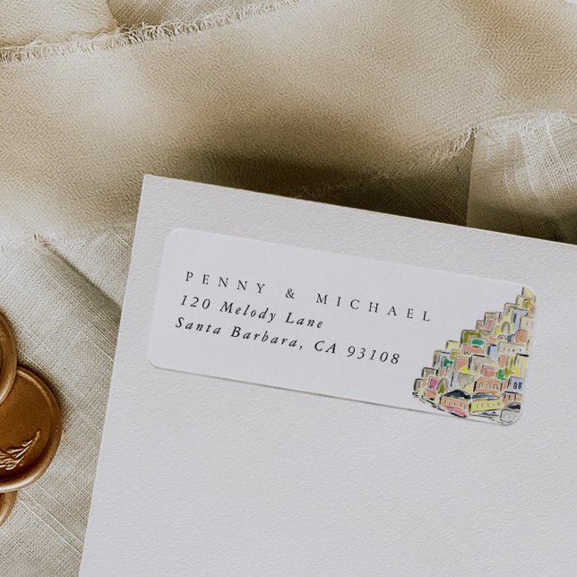 Wasserfarbe Positano Italien Rücksendeadresse (Von Creator hochgeladen)