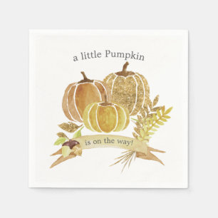 Wasserfarbe Pumpkin Fall Baby Dusche Napkins Serviette