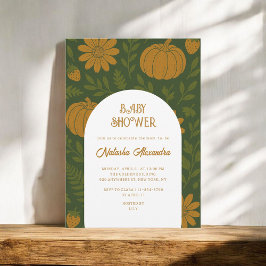 Wasserfarbe Pumpkin Herbst Bläserndusche Einladung