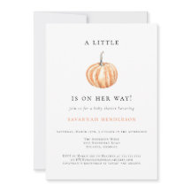 Wasserfarbe Pumpkin Orange Babydusche