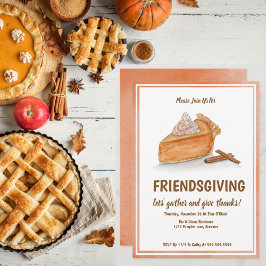Wasserfarbe Pumpkin Pie Friendsgiving Erntedank Einladung