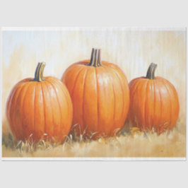 Wasserfarbe Pumpkin Trio Decoupage Seidenpapier