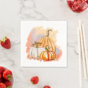 Wasserfarbe Pumpkin Trio Papier Napkin Serviette