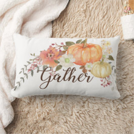 Wasserfarbe Pumpkins Floral Familienname Zusammenb Lendenkissen