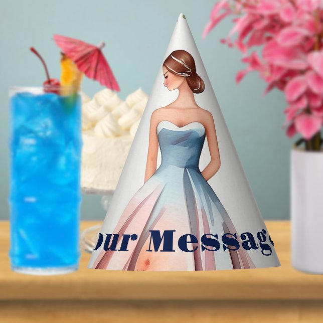 Wasserfarbe Quinceanera Feier Partyhütchen (Von Creator hochgeladen)