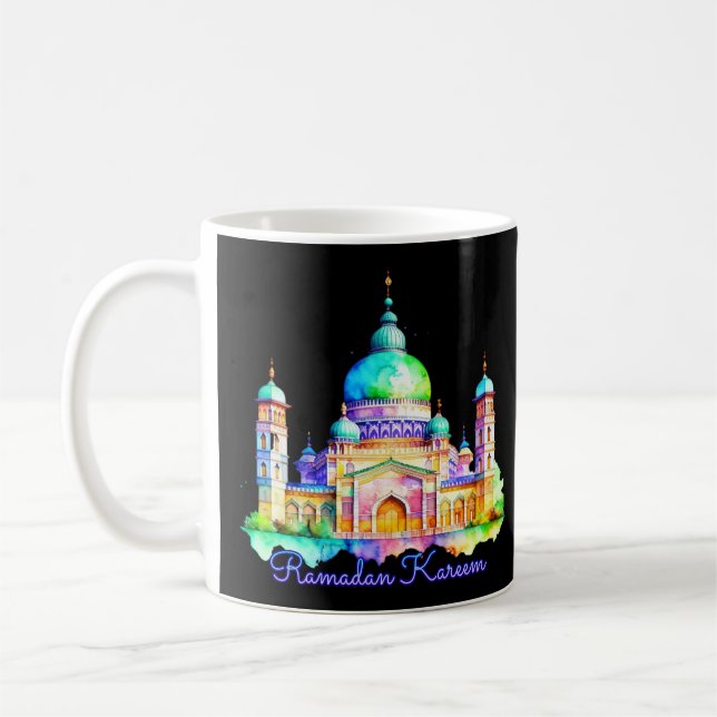 Wasserfarbe Ramadan Moschee Kaffeetasse (Links)
