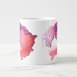 Wasserfarbe Ramadan Moschee Reds und Purzelbäume Jumbo-Tasse