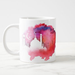 Wasserfarbe Ramadan Moschee Reds und Purzelbäume Jumbo-Tasse