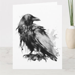 Wasserfarbe Raven - B&W Karte
