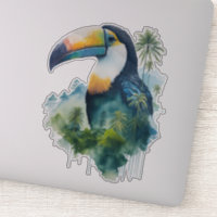 Wasserfarbe Regenwald Toucan