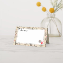 Wasserfarbe #Reindeer Muster | Tan oder Farbe wähl Platzkarte