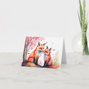 Wasserfarbe Romantisch Karte