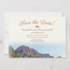 Wasserfarbe: Romantische Wüste Save the Date Karte