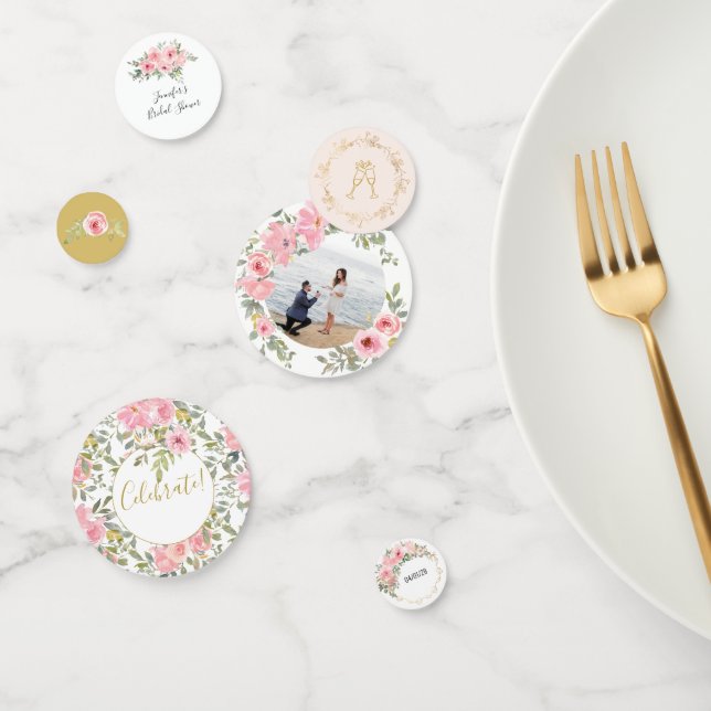 Wasserfarbe Rosa Blütenblütenblüte Blumenzehen Konfetti (Gruppe)