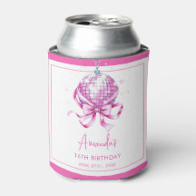 Wasserfarbe Rosa Disco Coquette Sweet 16 Birthday