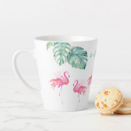 Wasserfarbe Rosa Flamingo Milchtasse